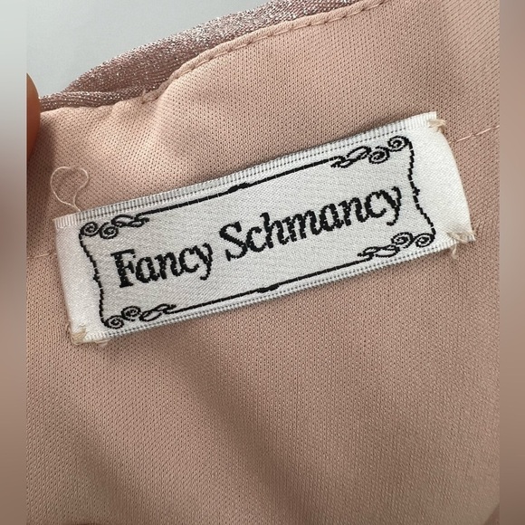 Fancy Schmancy pink halter shimmer maxi dress size 2 - Picture 7 of 7